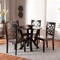 Baxton Studio Kaila Modern and Contemporary Two-Tone Dark Brown and Walnut Brown Finished Wood 5-Piece Dining Set 179-11389-10900-Zoro - alternate 6